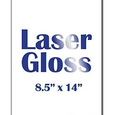 Imagem de Cartolina brilhante para impressoras a laser tamanho ofício de 21 cm x 35 cm - 50 folhas - capa premium de 36 kg de alto brilho