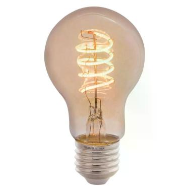 Imagem de Lâmpada Led De Filamento Espiral Tramontina A60 4 W 2200 K Luz Amarela âmbar
