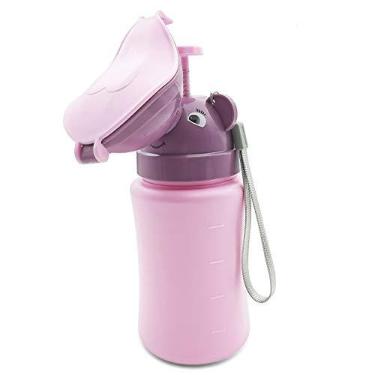 Imagem de Vaso de Viagem, Elefante Portátil À Prova de Vazamento Urgency Potty Vaso sanitário Garrafa de Xícara, Garrafa de Garrafa Infantil Infantil Meninos Meninos Pee Treino para Camping Park (Rosa)