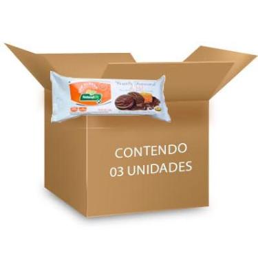 Imagem de Biscoito Funcional de Mel coberto Chocolate Meio Amargo Sem Glúten Natural Life Kodilar contendo 3 pacotes de 140g