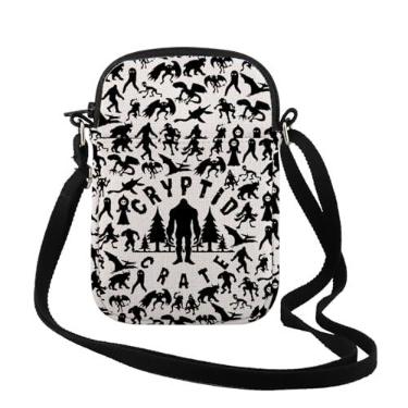 Imagem de TSOTMO Cryptid Creatures Gift Cryptid Crate Bolsa tiracolo Cryptozoology Bolsa de ombro Cryptid Lover Presente para fãs, Crate Cr, Tendência