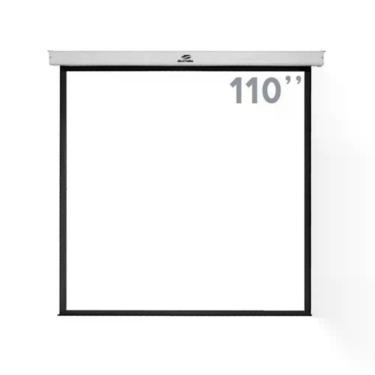 Imagem de Tela de Projeção Retrátil Sumay TRQS110 para Apresentações com Formato 1:1 110 POLEGADAS Película Matte-White 1.0 Branco