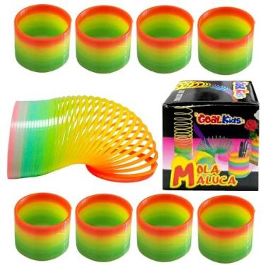 Imagem de Kit com 10 Brinquedos Infantil Mola Maluca Lembrancinha de Festa de Aniversário Atacado e Revenda