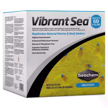 Imagem de Sal Marinho Vibrant Sea Seachem 6,25kg para Aquário de Água Salgada