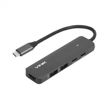 Imagem de Hub USB Type C 5 em 1 - 2x USB 3.0 + HDMI 4K - Vinik
