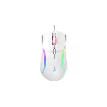 Imagem de Mouse Gamer Rise Mode Laser White RGB, 16000 DPI, 9 Botões, Branco - RM-MG-L-W