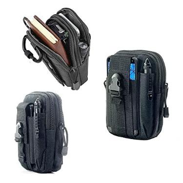 Imagem de Porta Objetos Pochete Tático Bolsa Cintura Militar Tática Masculino à Prova D'Água (Preto)