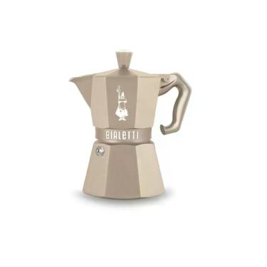 Imagem de Cafeteira Moka Exclusive Induction Alumínio e Aço Inoxidável 3 Xícaras Compatível com Indução Areia Bialetti