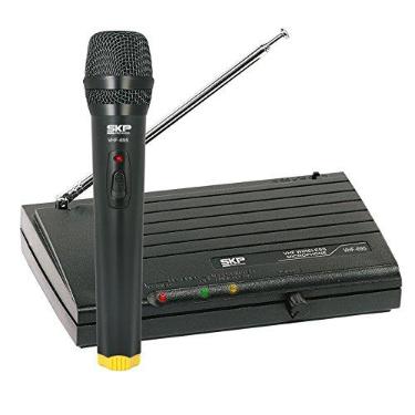 Imagem de MICROFONE SEM FIO DE MÃO, FREQUÊNCIA VHF ALCANCE 50 METROS VHF695 - SKP