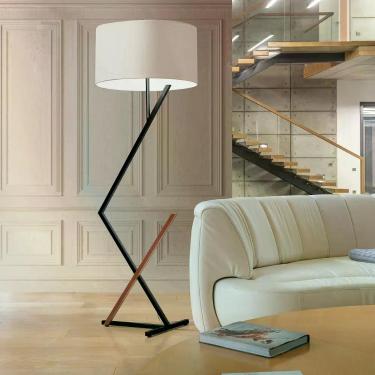 Imagem de Luminária De Chão Abajur Bali Pedestal Com Cúpula Elegante