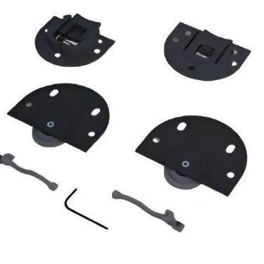 Imagem de Kit Porta de Correr AL- 1535 CX 15kg Para 1 Porta Madeira Ducasse