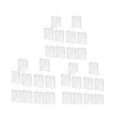 Imagem de 100PCS Sacola Reutilizável De PVC Transparente Com Alça Para Embalagem