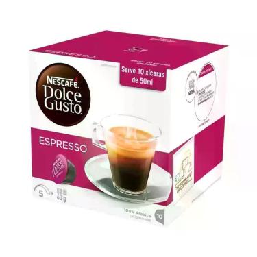 Imagem de Cápsulas Nescafé Dolce Gusto Espresso 10 Unidades 60g, 10 Cápsulas, Es