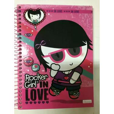 Imagem de Caderno 96 Folhas Rocker Girl In Love - CADERSIL