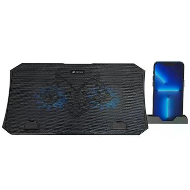Imagem de Base Ventiladora para Notebook NBC-40BK 2x Fans LED Azul Ajuste de Altura Preto C3tech