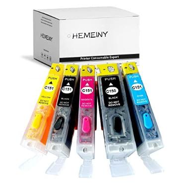 Imagem de HEMEINY Cartucho de tinta de substituição totalmente recarregável para Canon PGI-150 CLI-151, funciona com impressoras Pixma IP7210 MG5410 MX721 MX921 MG5510 IX6810