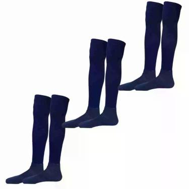 Imagem de Kit 3 Meião de Futebol Kanxa Profissional, Azul escuro