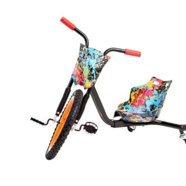 Imagem de Triciclo Drift Infantil Gira 360 Graus, 4 Ajustes de Comprimento, Pedal Ajustável, Design Colorido (MD01)