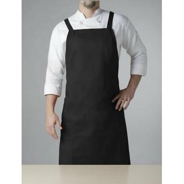 Imagem de Kit 5 Aventais Pretos Com Bolso Frontal Liso 80x60cm - Congratulations