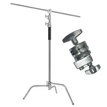 Imagem de Tripé Girafa 3M em Aço Inox com Barra Girafa e 1 Manopla Grip Head - S