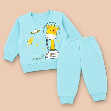 Imagem de Conjunto de Moletom Bebês até 12 meses Blusa e Calça Frio Quentinho e 