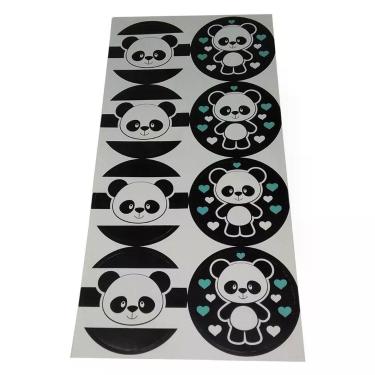 Imagem de Adesivo Redondo Grande Panda - 16 Unidades