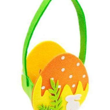 Imagem de Cesto Decorativo Em Feltro Para Ovinhos De Páscoa Decoração - Wincy, U
