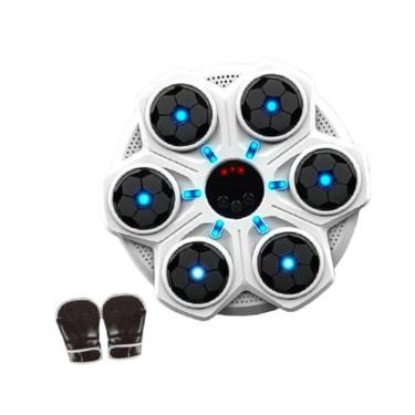 Imagem de Vaveren Máquina de boxe de música, boxe eletrônico alvo de ajustável Target Boxing Trainer Punching Pad para esportes de ginástica em casa, Branco
