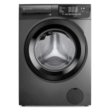 Imagem de Lavadora de Roupas Electrolux 12kg Cinza Ônix Inverter com Água Quente e Lavagem Inteligente - LFC12