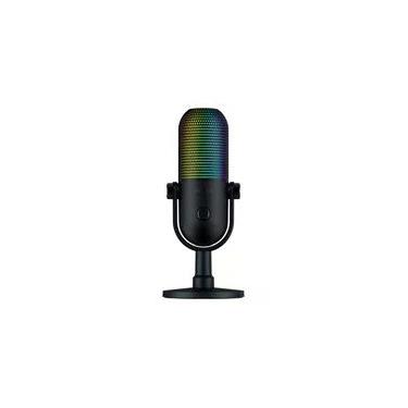 Imagem de Microfone Razer Seiren V3 Chroma, RGB, Sensor Tap-to-Mute, Condensador, PC, Discord, OBS Studio, XSplit, USB, Preto - RZ19-05060100