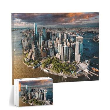 Imagem de PieceRelax Quebra-Cabeças De Arte Em Tela Para Adultos - Henry Do Aerial Photography, Nova York, Eua. Presente Exclusivo E Decoração Casa Com Quebra-Cabeça Plástico Sala Estar Quarto [Hn1308]