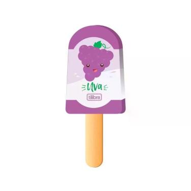 Imagem de Borracha Tilibra Picolé Frutas com Aroma Macia Não Tóxica 1 Unidade para Escrever e Desenhar Roxo