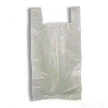 Imagem de Sacola Plástica 90x100 5 kg Reciclada Reforçada para Embalagens Diversas Creme Higipack