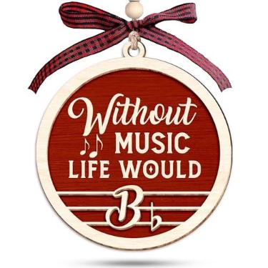 Imagem de Enfeites musicais de Natal - Decoração de Natal musical para árvore