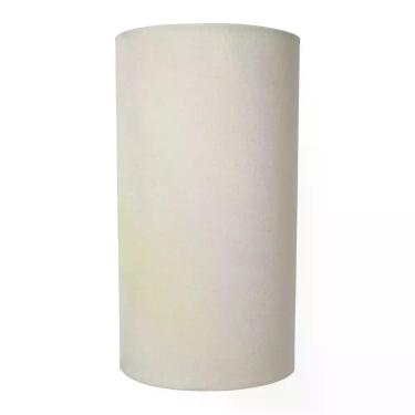 Imagem de Cupula para abajur luminaria 24x13x13cm Cilíndrica de Tecido Algodão S