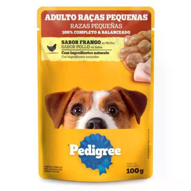 Imagem de Ração Úmida Pedigree Sachê Frango ao Molho para Cães Adultos Raças Peq