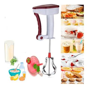 Imagem de Batedeira portatil manual mixer giratorio liquidificador camping praia