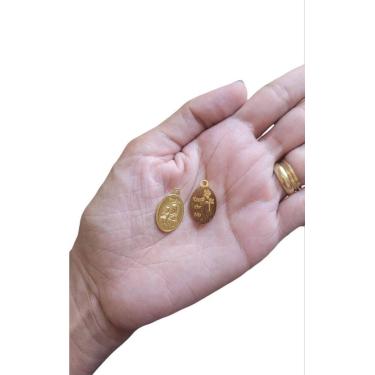 Imagem de Kit 50 Medalhas São José 2cm Dourada Medalhinha - CAF