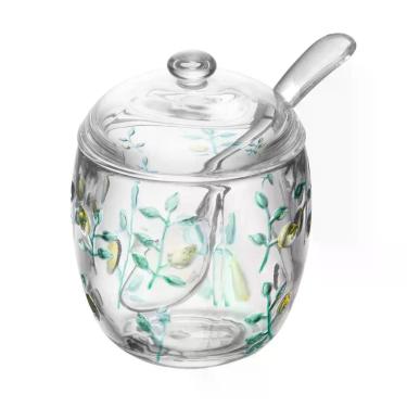 Imagem de Açucareiro com Colher e Tampa Siciliano Hand Painting 8,5cm - Lyor