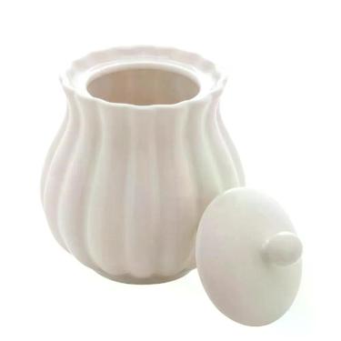 Imagem de Açucareiro De Porcelana Petala Branco Matt