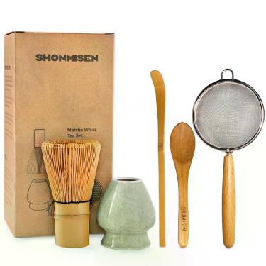 Imagem de Conjunto de batedor para chá matcha SHONMISEN, kit cerimonial de 5 peç