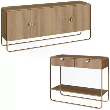 Imagem de Balcao Buffet E Aparador 180 Cm Organica Artesano Hanover Dourado