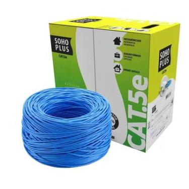Imagem de Cabo Lan U/utp Cat.5e 24 Awg, 4 Pares, Cmx 305m, 100% Cobre, Azul