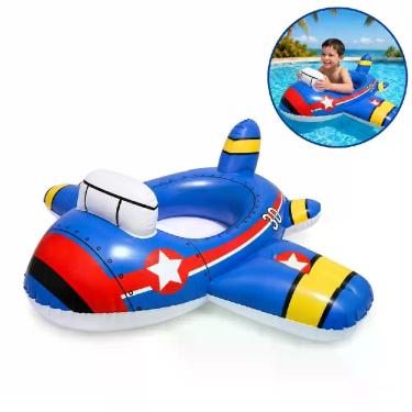 Imagem de Boia Bote Infantil Avião Inflável com Assento Bebê Piscinas - Yeet