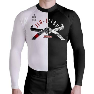 Imagem de Surf Shirt JiuJitsu Black or White Atlética Esportes, Preto, P