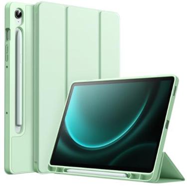 Imagem de JETech Capa Protetora para Galaxy Tab S10 Lite/S10 FE/S9 FE 10,9", Verde | TPU Macio, Design de Suporte Triplo, Ativação/Repouso Automático, Leve À Prova de Choque