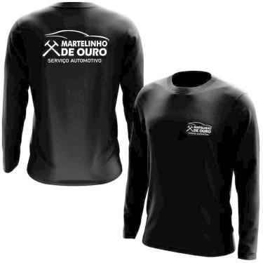 Imagem de Camiseta Manga Longa Martelinho de Ouro - Estampa Norte, G2, Cinza chu