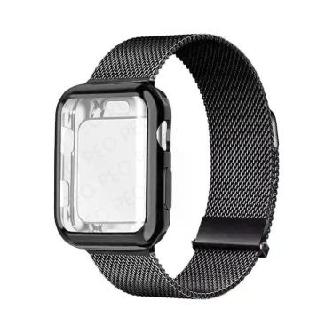 Imagem de Pulseira De Metal Com Fecho Magnético Para Apple Watch, 45mm 44mm 38mm