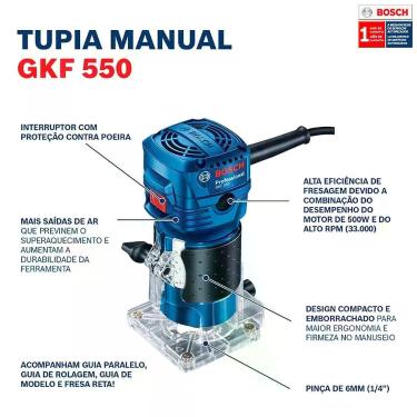 Imagem de Tupia 550w - bosch gkf 550, 110V