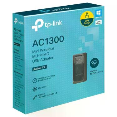 Imagem de Adaptador Wifi Tp-link Archer T3u Mini Mu-mimo Usb Dual Band - 2.4ghz - 5ghz - 1300mbps